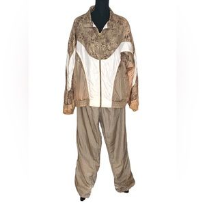 Windbreaker Zip Up Jacket and  Pants Set Size XL